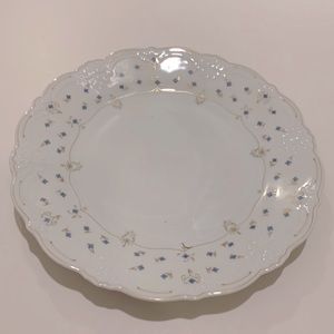 Tirschenreuth “Fleur De Lis” Baronesse blue, salad plate 8 3/8”. Made in Germany